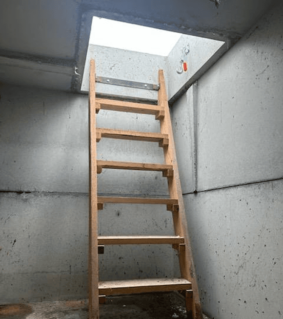 Top-Hatch Storm Shelter Interior